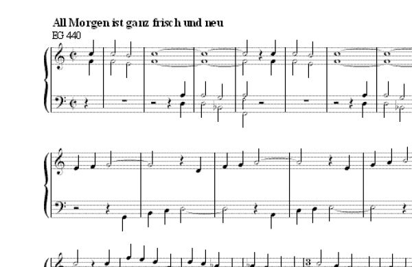 All Morgen ist ganz frisch und neu