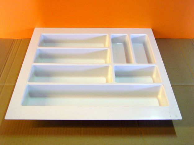 Besteckeinsatz Kunststoff weiss für 50er Schrankbreite