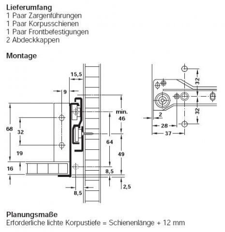 Blum Metabox 330M Vollauszug