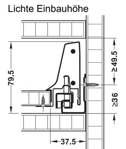 Tandembox Antaro N met Tip-On+Blumotion