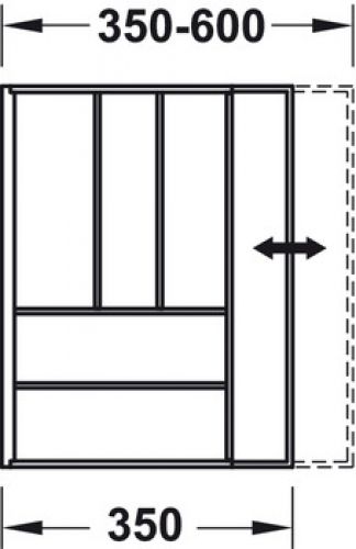 Wooden divider in beech for drawer