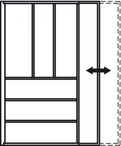 Wooden divider in beech for drawer