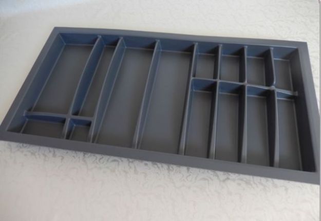 Cuttlery insert for 100 cm cabinet width, plastic slate-gray