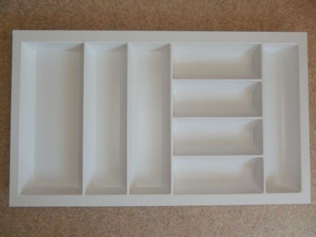 Cutlery tray plastic white - for 90 cm cabinet width