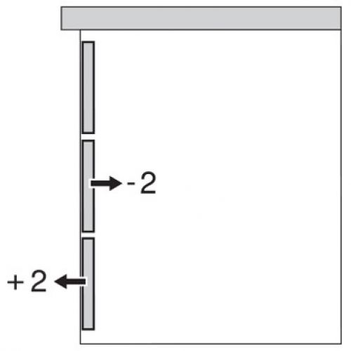 Tiefeneinstellung +- 2mm