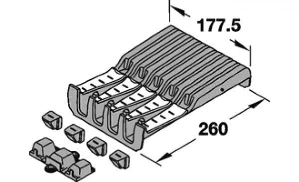 ZSZ.02M0 mit Einbaumaße; Breite: 177,5mm; Tiefe: 260mm