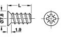 Systemschraube 6,0x13,5mm mit Pozidrive, vernickelt