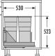 Hailo 3616-40 Abfallsammler, Bodenmontage, ab 40er Schrankbreite