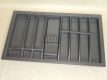 Cuttlery insert for 90cm cabinet width, plastic slate-gray