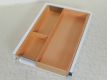 Wooden divider in beech for drawer, adjustable in width