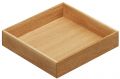 Universalschale Holz für Schublade, quadratisch, stapelbar, Eiche hell oder Esche schwarz