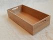 Wooden insert, rectangular wooden box, to remove for drawer or cupboard, light oak or black ash