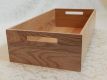 Wooden insert, rectangular wooden box, to remove for drawer or cupboard, light oak or black ash