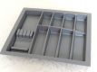 Knife holder plastic slate grey, fits in cutlery tray Bridge for cabinet widths from 60 cm