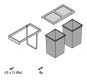 Hailo Tandem 3669001, Abfalltrennsystem in Frontauszug für 30er Schrank