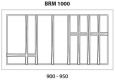 Besteckeinsatz Bridge, Kunststoff schiefergrau, für 100 cm Schrankbreite