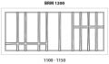 Besteckeinsatz Bridge, Kunststoff schiefergrau, für 120 cm Schrankbreite