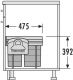 Abfallsammler Hailo Raumspar-Tandem Comfort 3641-22