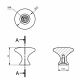 Moderner Knopfgriff 2115 aus Metall, Durchmesser 29 mm