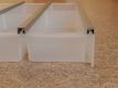 Side end panel for cutlery tray translucent, white or black