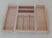 Cutlery tray beech, 7 compartments, adjustable for 40 - 60 cm cabinet width