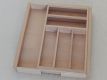 Cutlery tray beech, 7 compartments, adjustable for 40 - 60 cm cabinet width