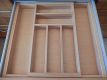 Cutlery tray beech, 7 compartments, adjustable for 40 - 60 cm cabinet width