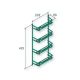 High-quality spice rack, chrome-plated, for wall units from 30 cm wide